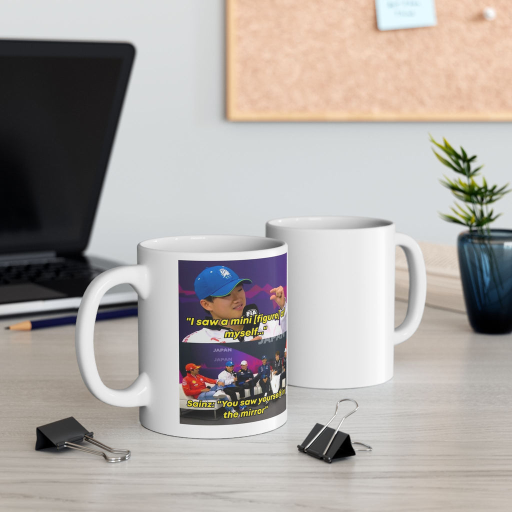 Yuki Tsunoda F1 Driver Meme Ceramic Mug | Racing Joke Coffee Cup