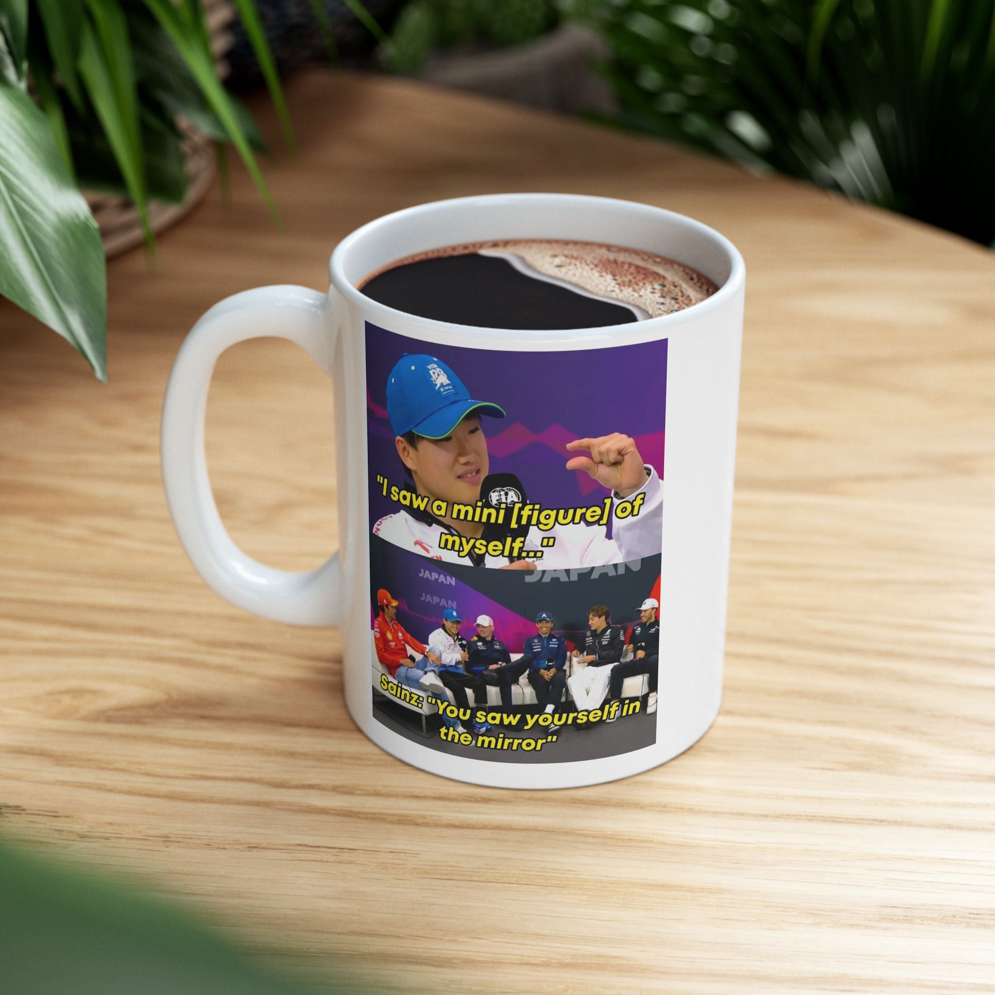 Yuki Tsunoda F1 Driver Meme Ceramic Mug | Racing Joke Coffee Cup