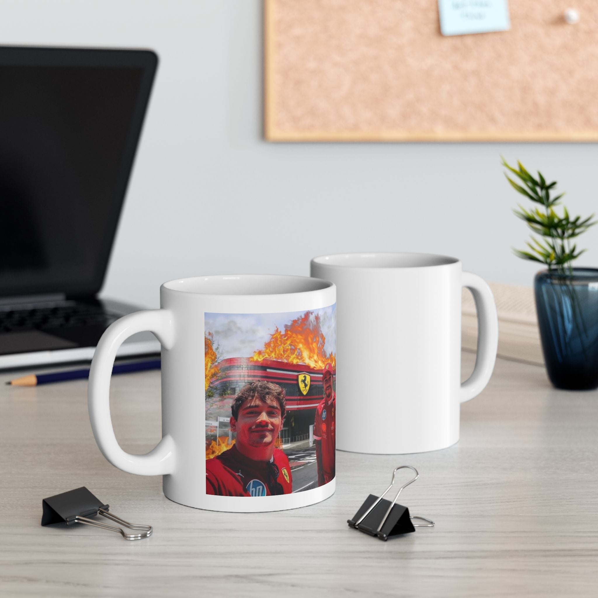 Lewis Hamilton & Charles Leclerc F1 Ferrari Drivers Meme Mug